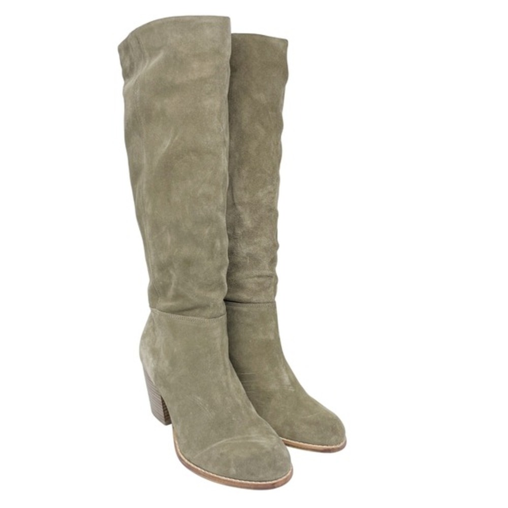 Crevo Women's Atty Knee High Boot Suede Green Size US 7